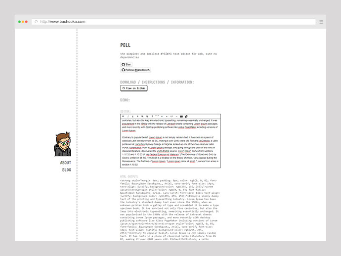 Pell editor screenshot